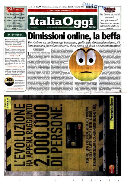 Italia oggi : quotidiano di economia finanza e politica